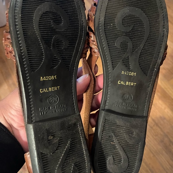 Predictions Calbert Leather Huarache Sandals Shoes Size 8 1/2M Made in Brazil - Picture 4 of 5